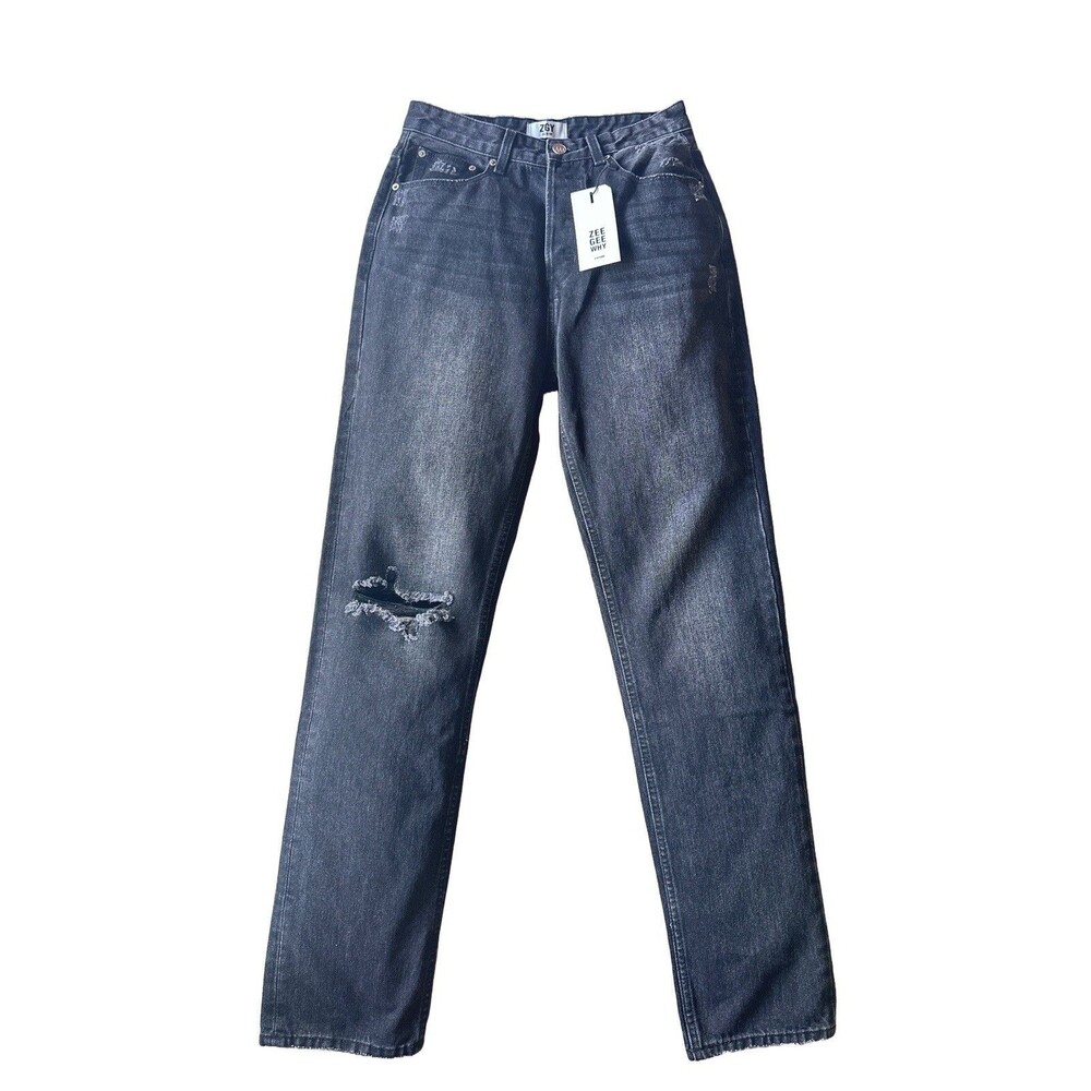NWT ZGY Ziggy Denim ZGY Women's 27 4 Straight Up Hi Rise Relaxed Straight Jean